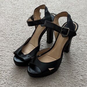 Frye Samantha Seam Black Women's Heels